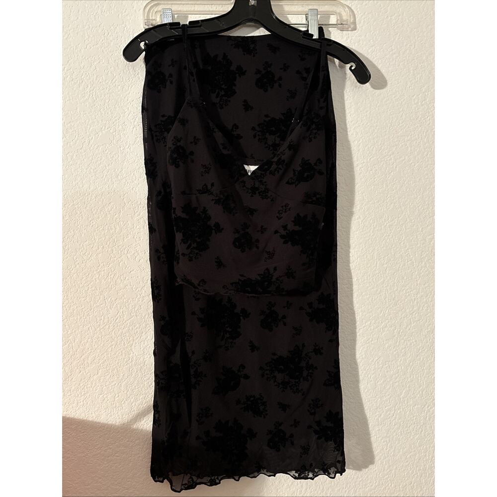 Women’s XXS Mesh Cami Skirt Set NWT No Boundaries Black